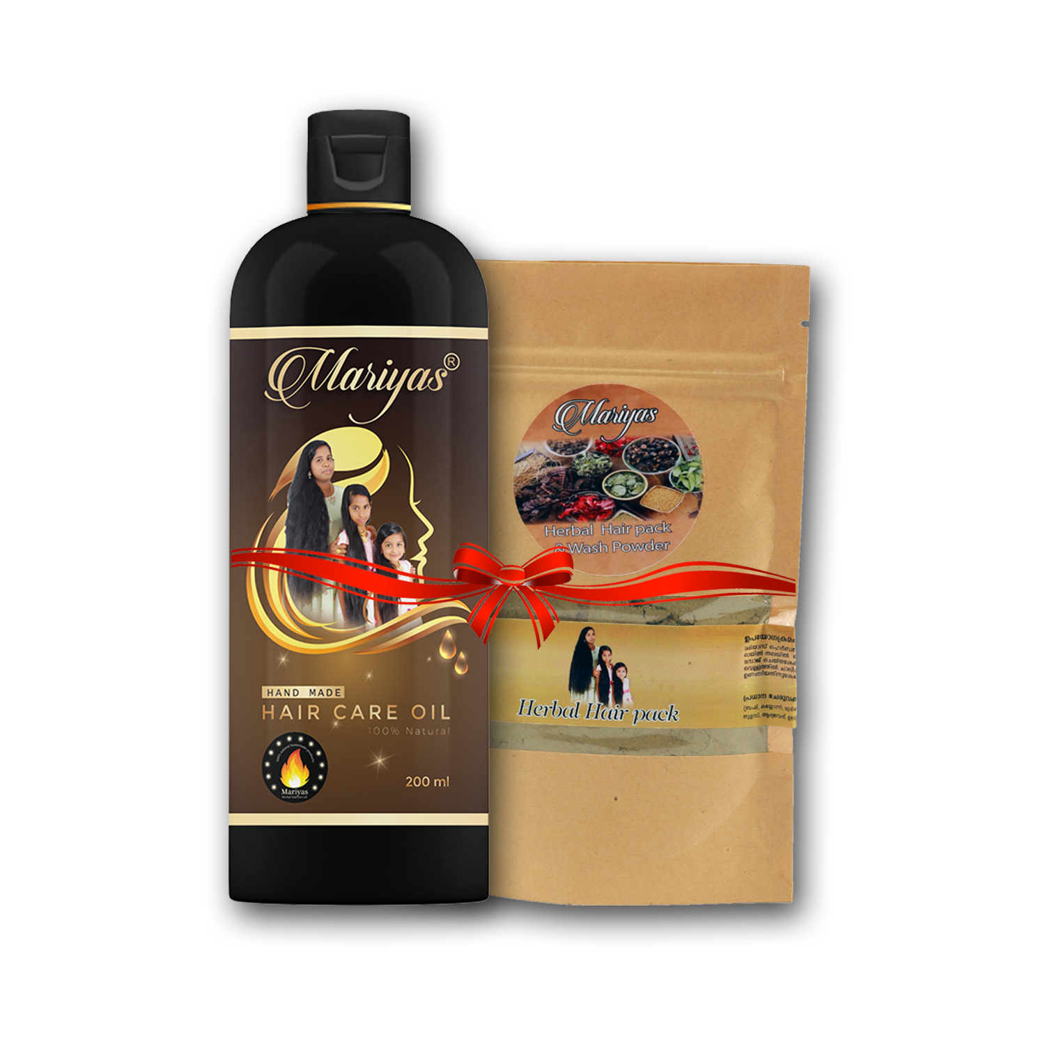 Hair Oil Hair Pack Combo - Mariyas Naturals Hair Oil Hair Pack Combo - Mariyas Naturals